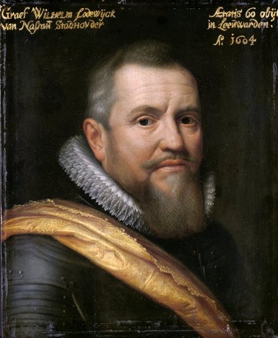 Portrait de Willem Lodewijk (1560-1620), comte de Nassau - Workshop of Michiel van Mierevelt